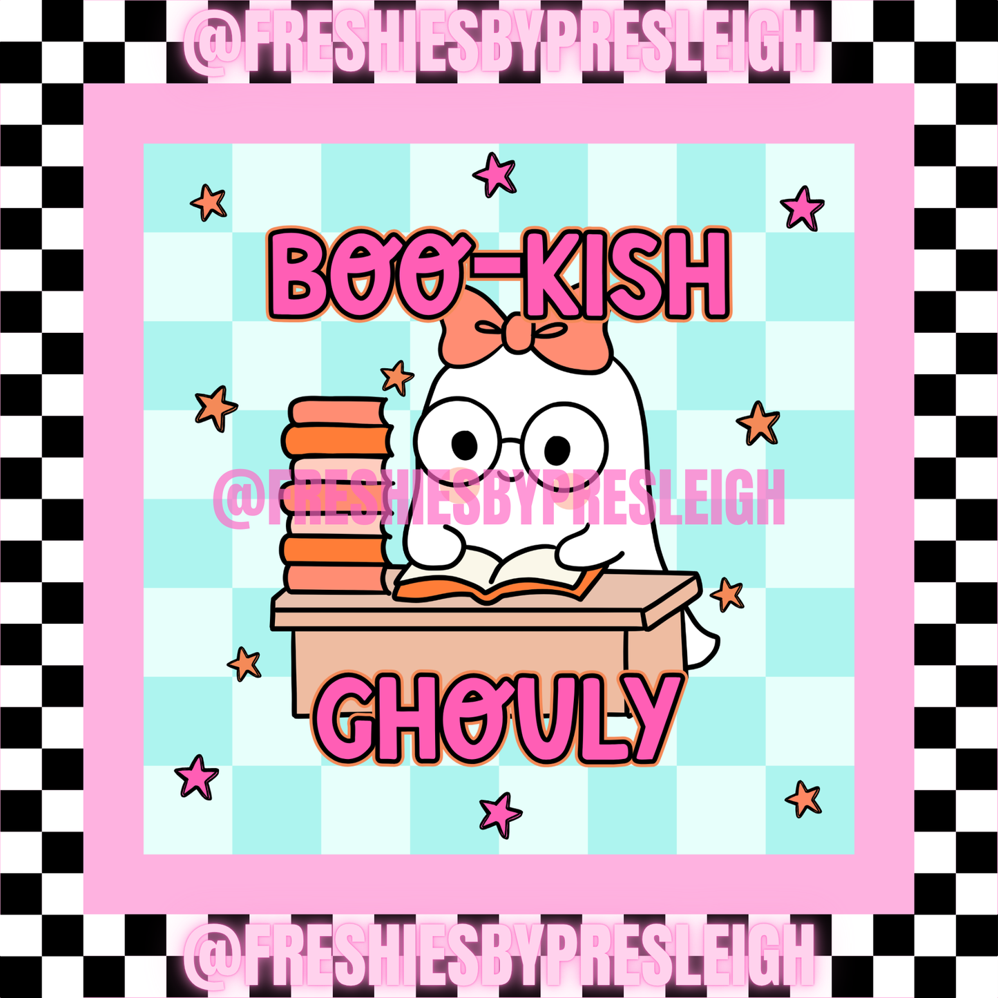 Bookish Ghouly Freshie Card Stock