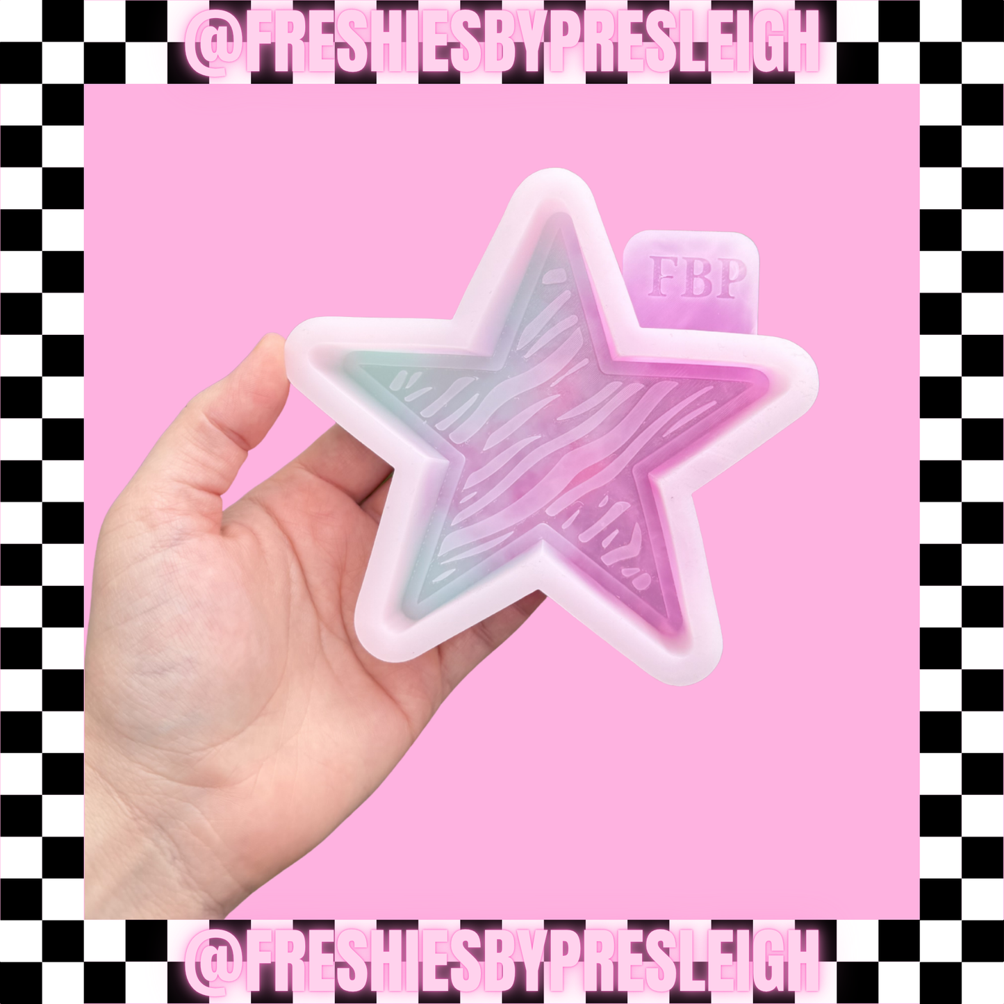 Zebra Star Freshie Mold