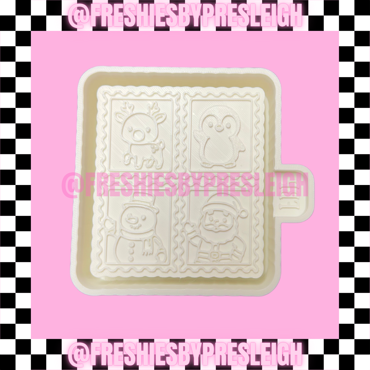 Christmas Stamps Freshie Mold