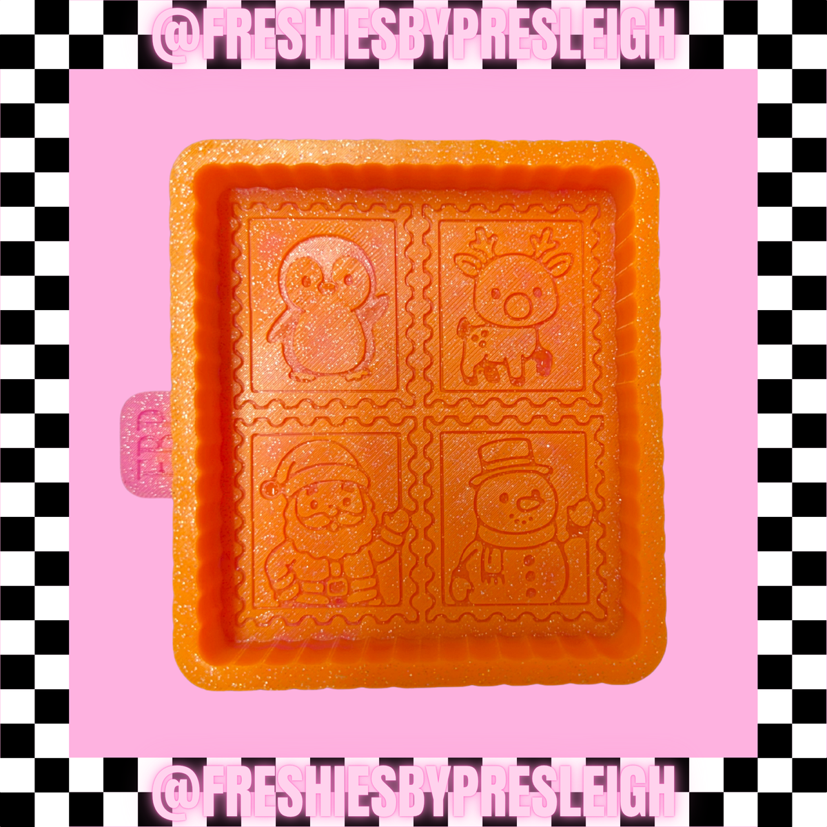 Christmas Stamps Freshie Mold
