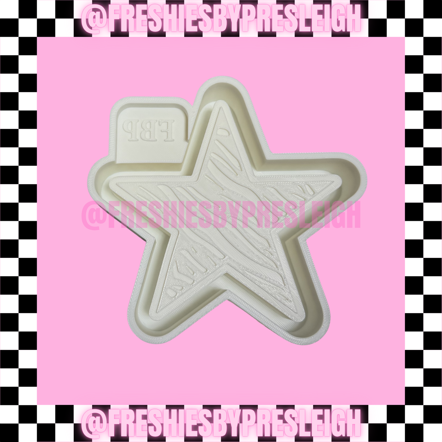 Zebra Star Freshie Mold