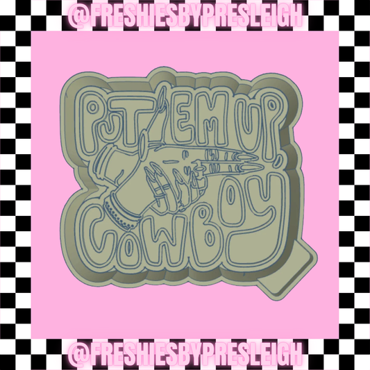 Put Em Up Cowboy Freshie Mold