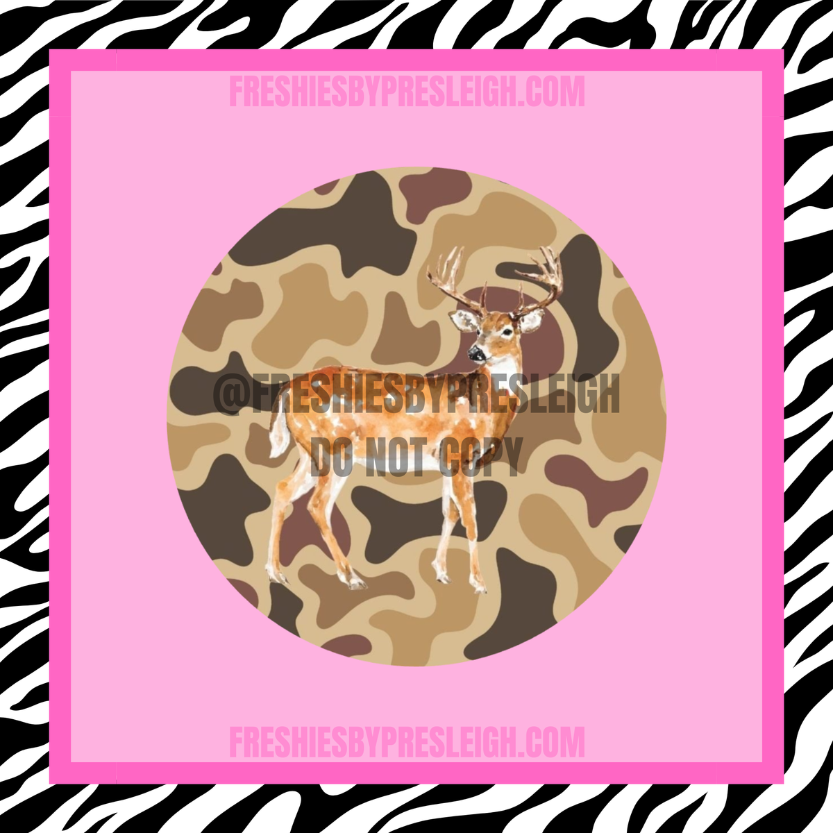 Camo Watercolor Buck V2 Freshie Cardstock