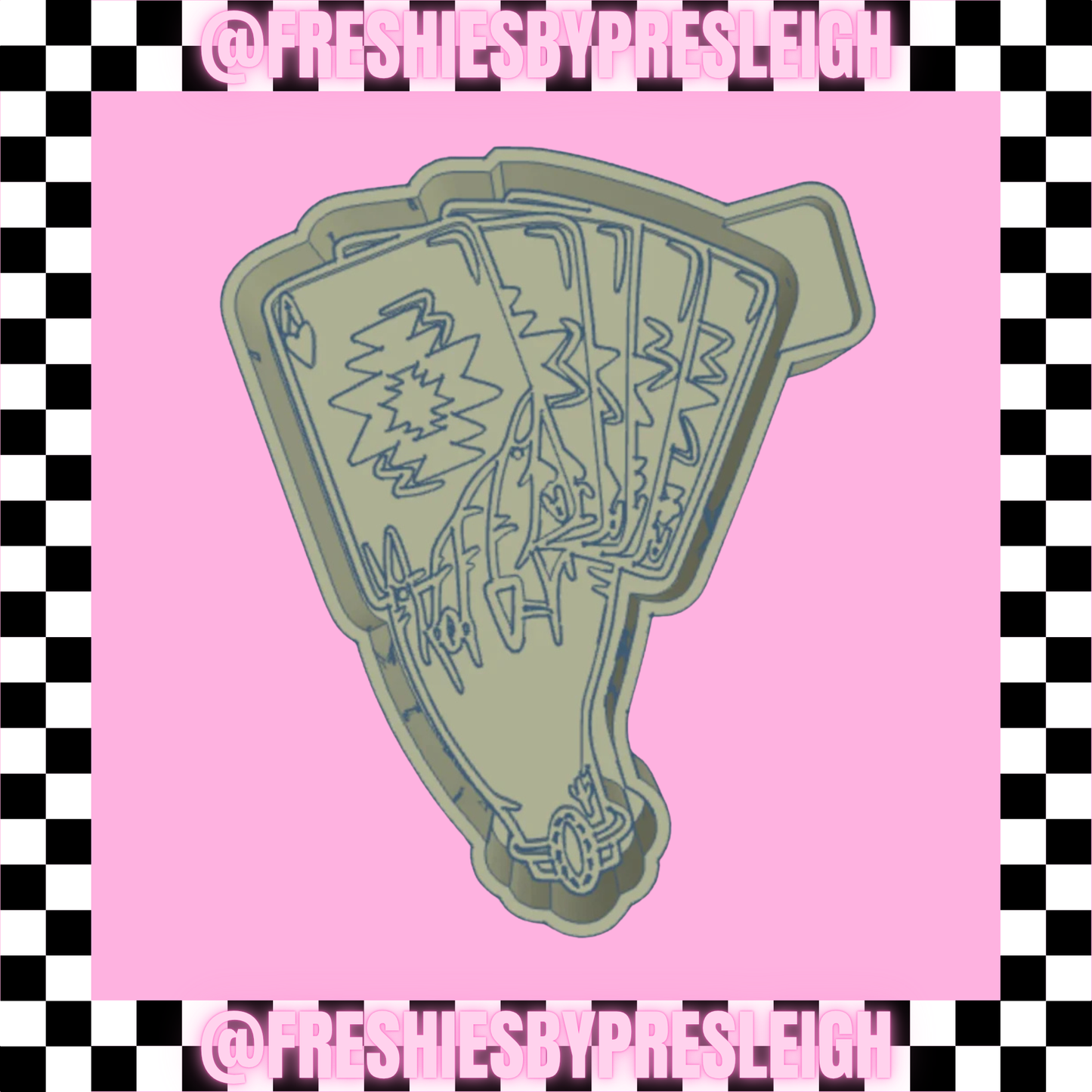 Cowgirl Cards Freshie Mold