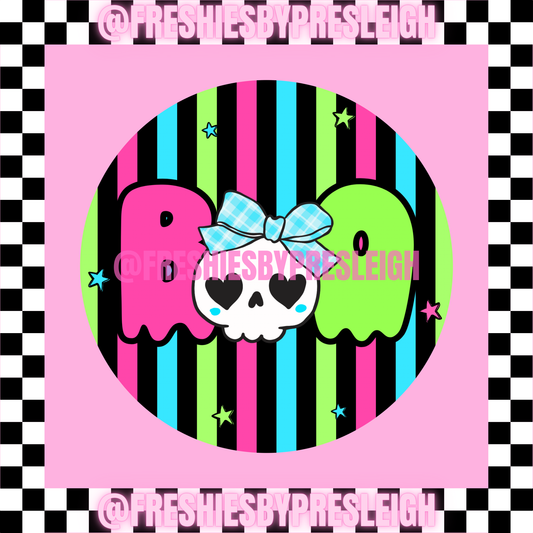 Neon Boo Freshie Card Stock