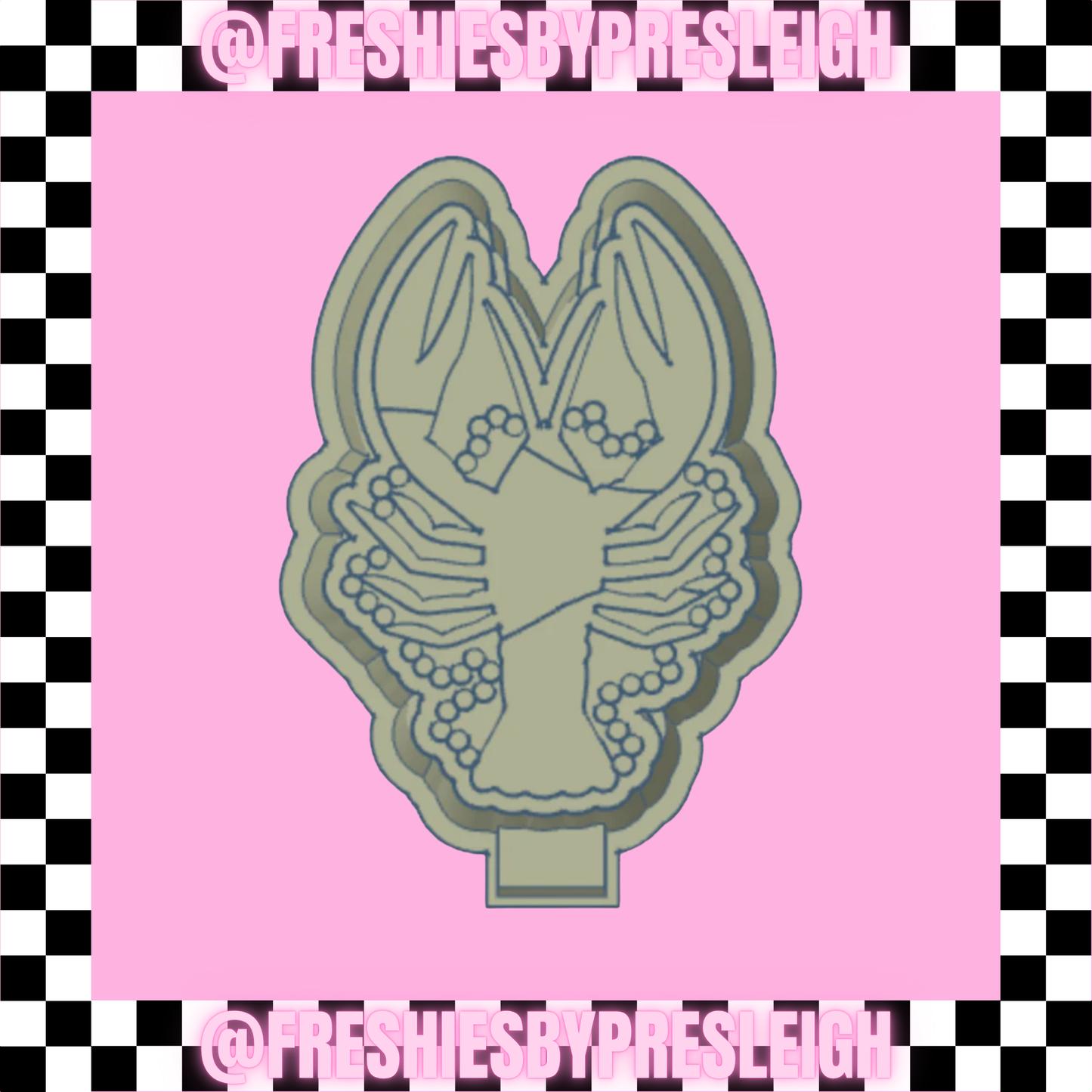 Mardi Gras Mudbug Freshie Mold