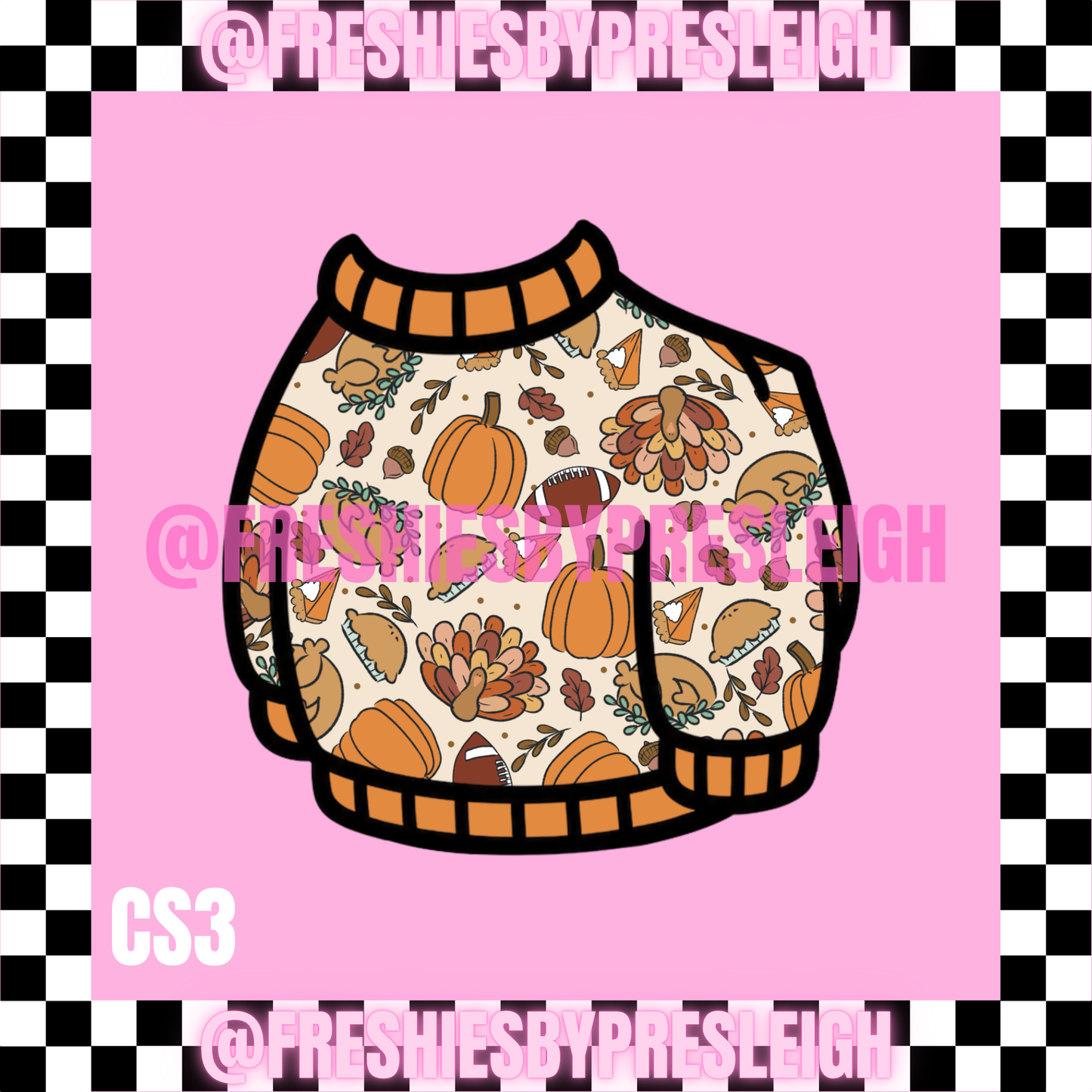 Sweater Goose Fall/Halloween Freshie Cardstock
