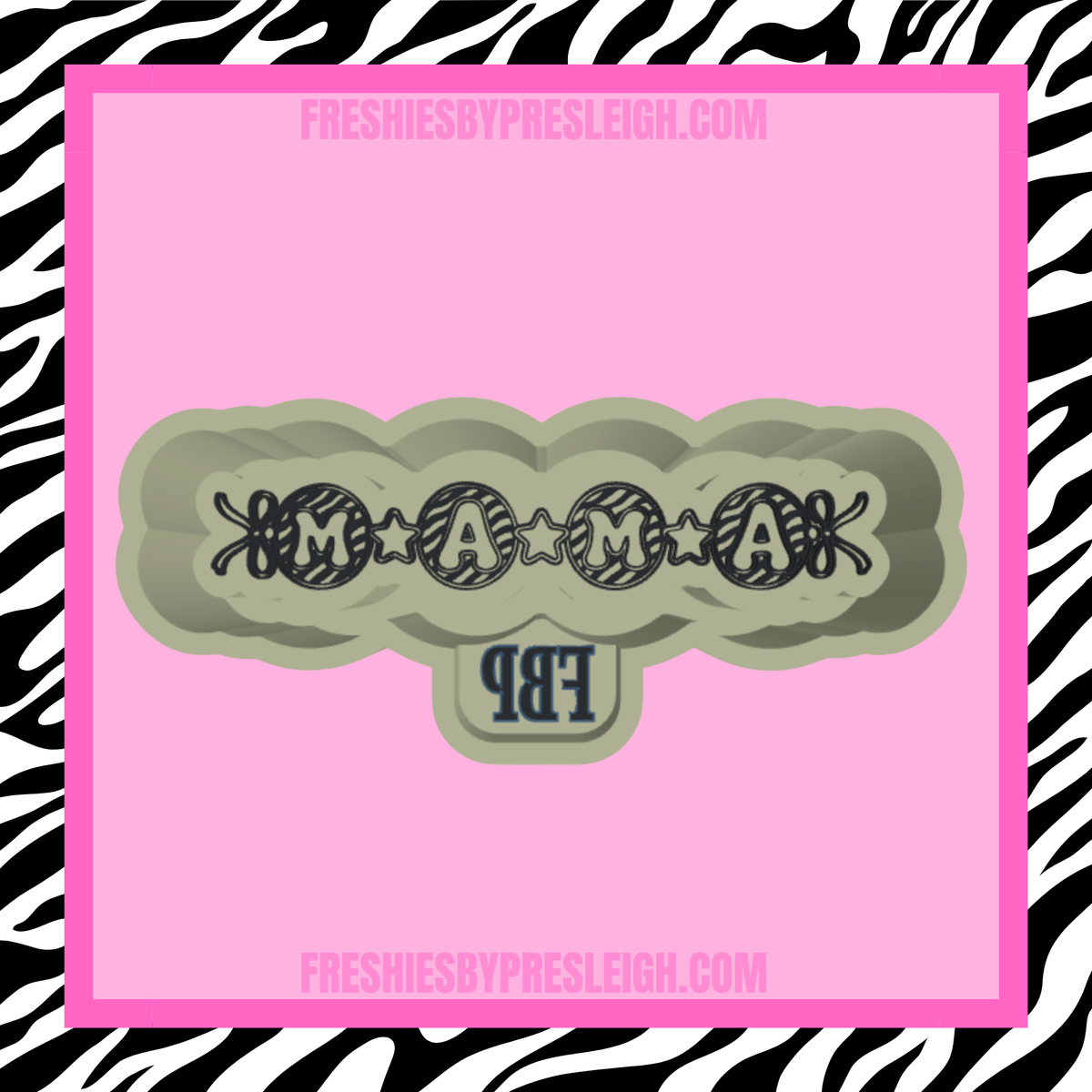 Zebra Mama Beads Freshie Mold