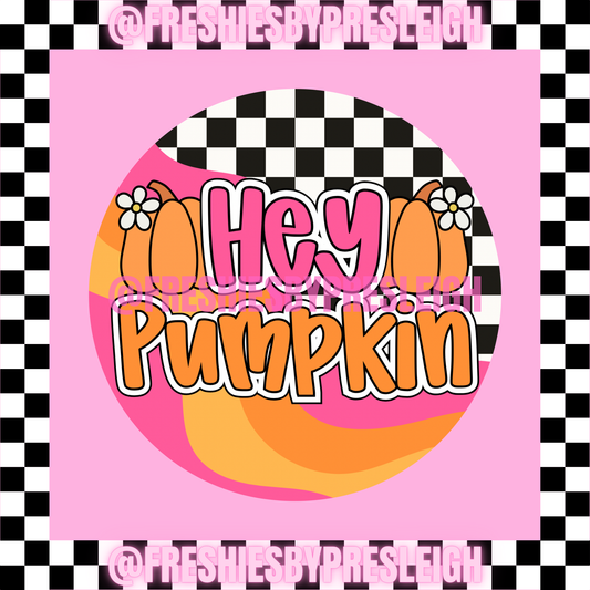 Retro Hey Pumpkin Freshie Card Stock