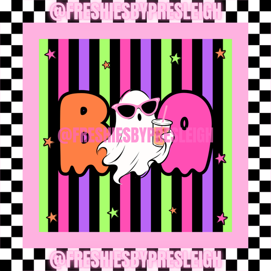 Neon Boo V2 Freshie Card Stock