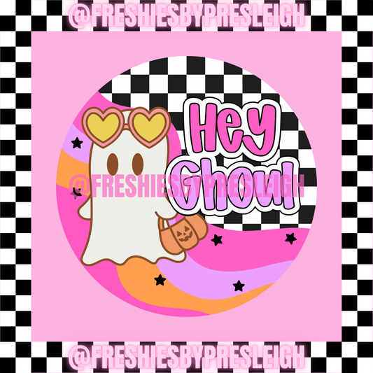Retro Hey Ghoul Freshie Card Stock