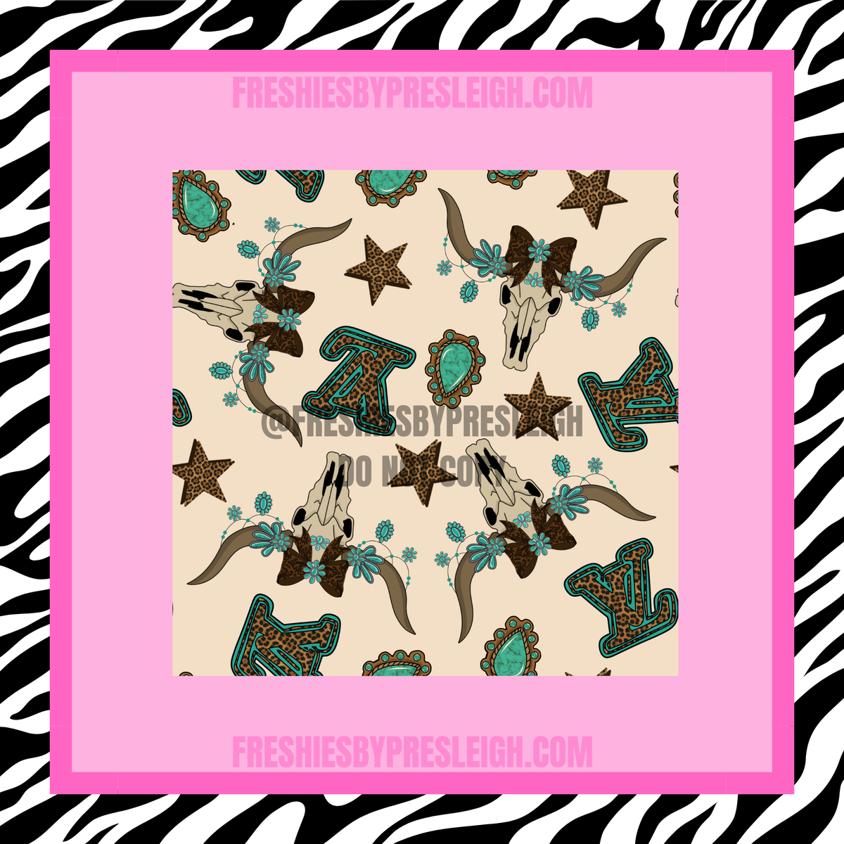Boujee Western Bulls Freshie Cardstock