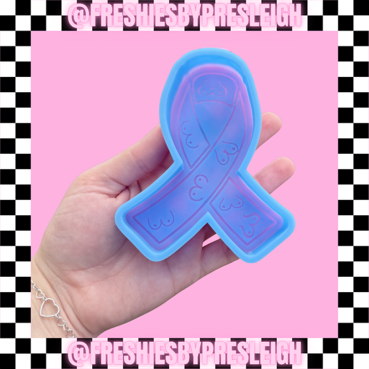 Breast Cancer Ribbon Freshie Mold