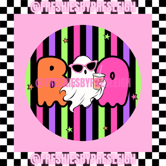 Neon Boo V2 Freshie Card Stock