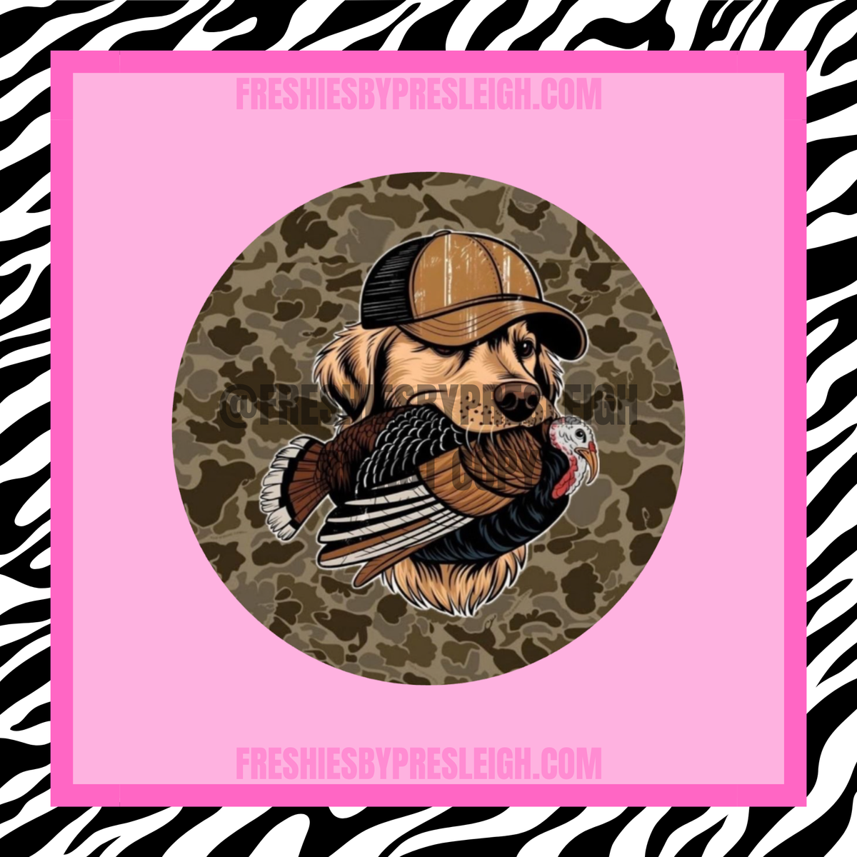 Camo Turkey Dog Freshie Cardstock
