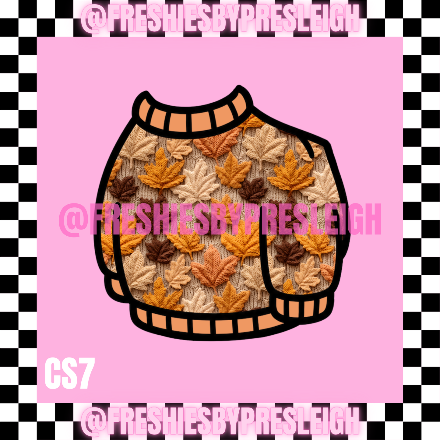 Sweater Goose Fall/Halloween Freshie Cardstock