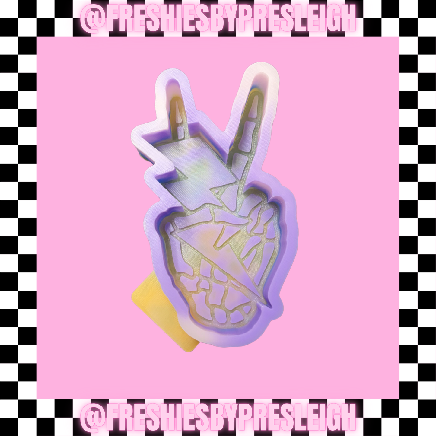 Bolt Peace Sign Freshie Mold