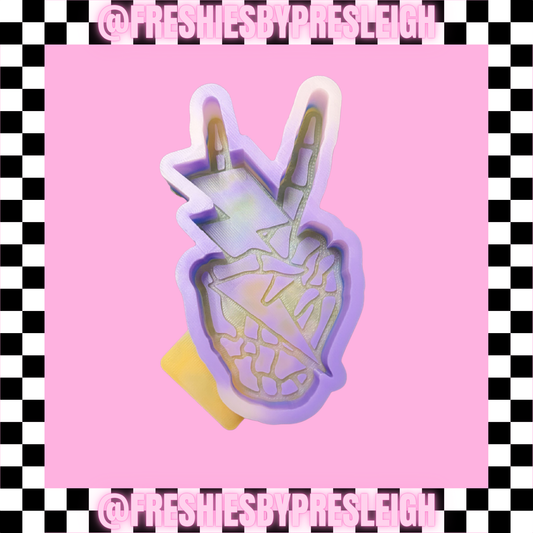 Bolt Peace Sign Freshie Mold