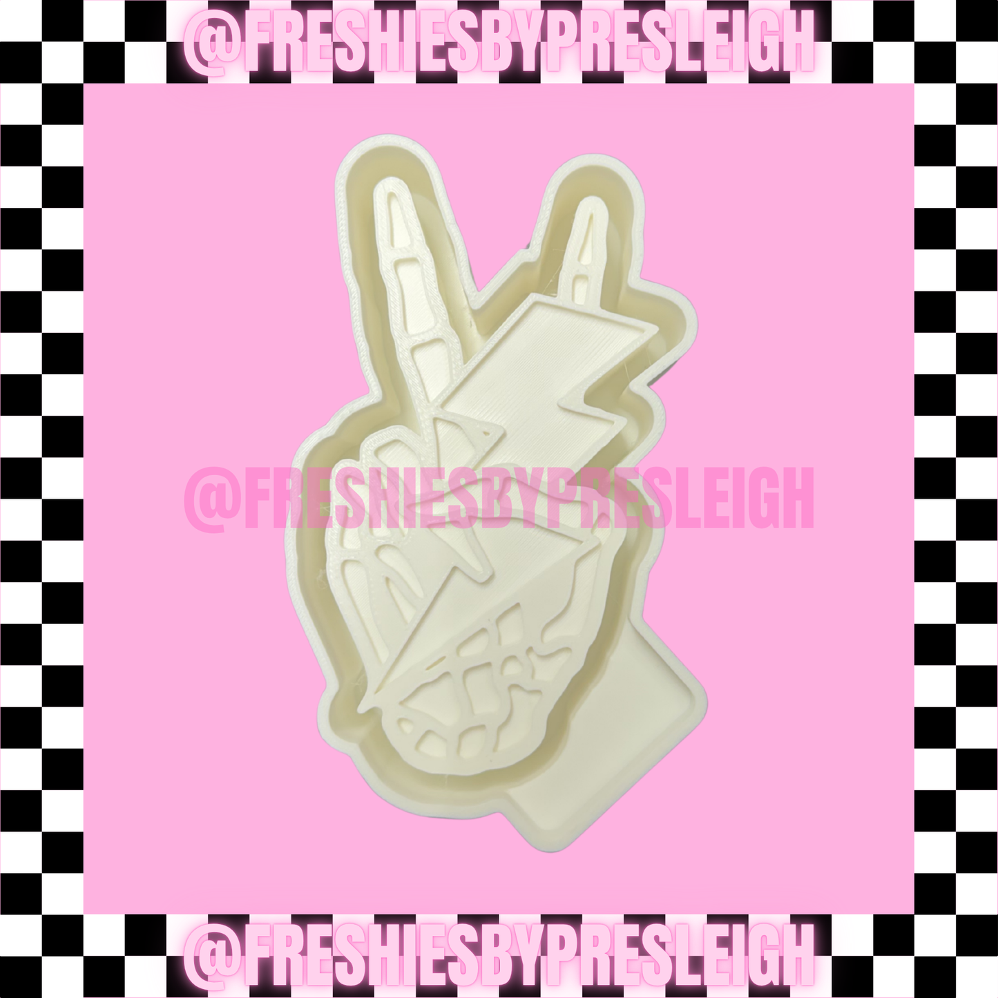 Bolt Peace Sign Freshie Mold