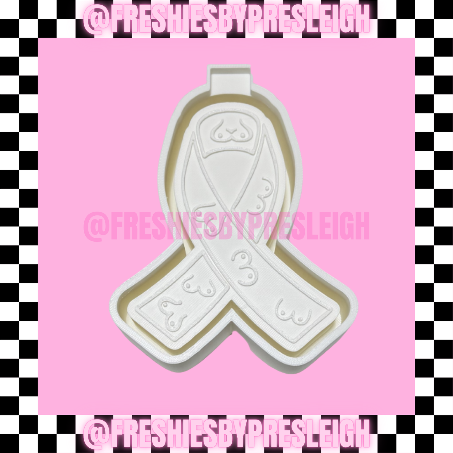 Breast Cancer Ribbon Freshie Mold