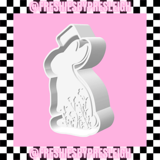 Bunny Floral Silhouette Freshie Mold