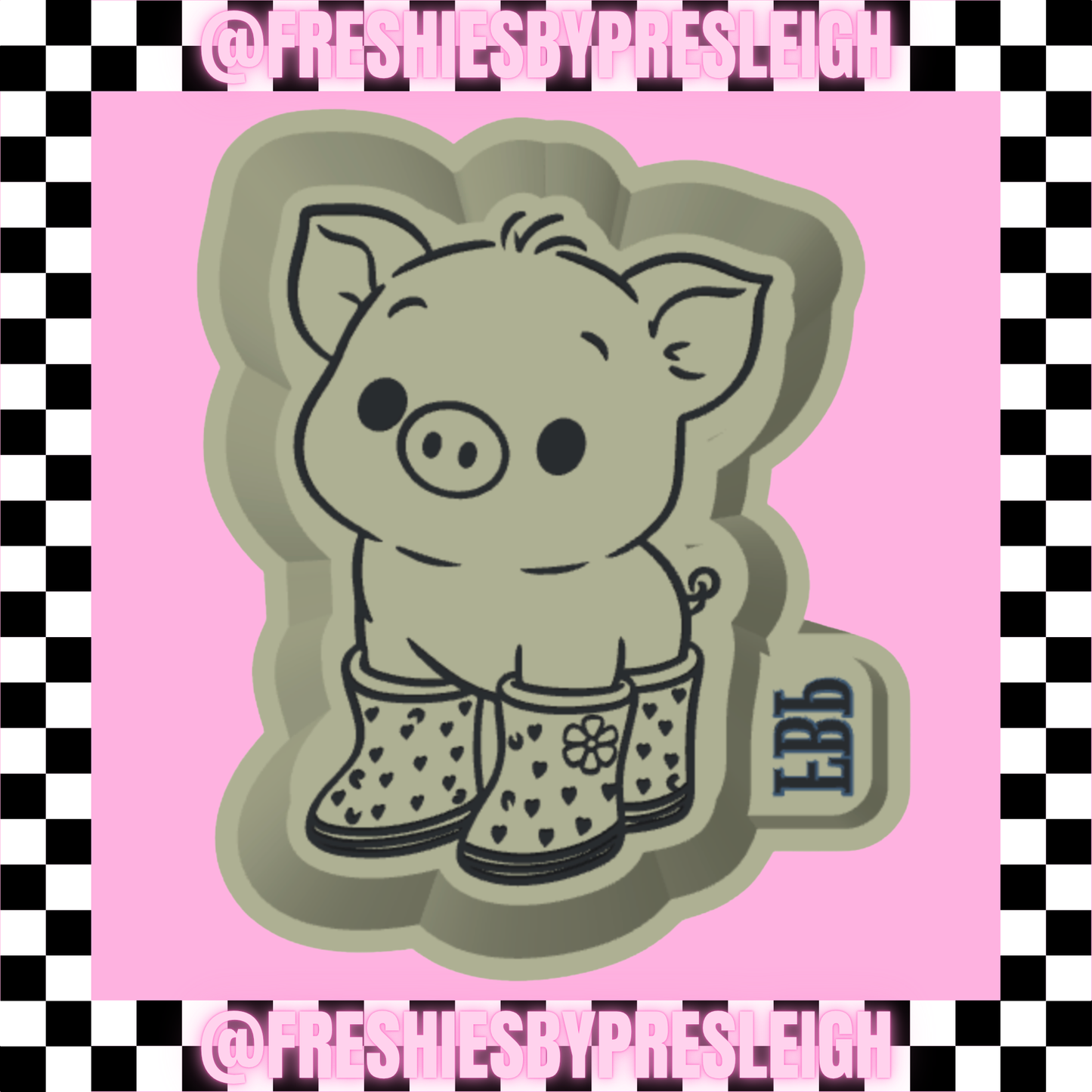 Rain Boots Piggy Freshie Mold