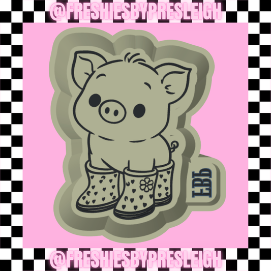 Rain Boots Piggy Freshie Mold
