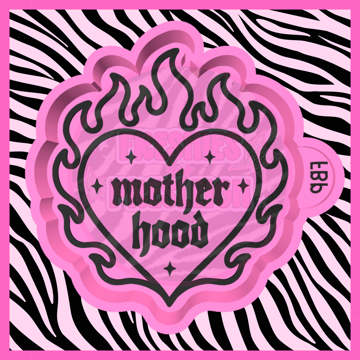 Mother Hood Flame Heart Freshie Mold