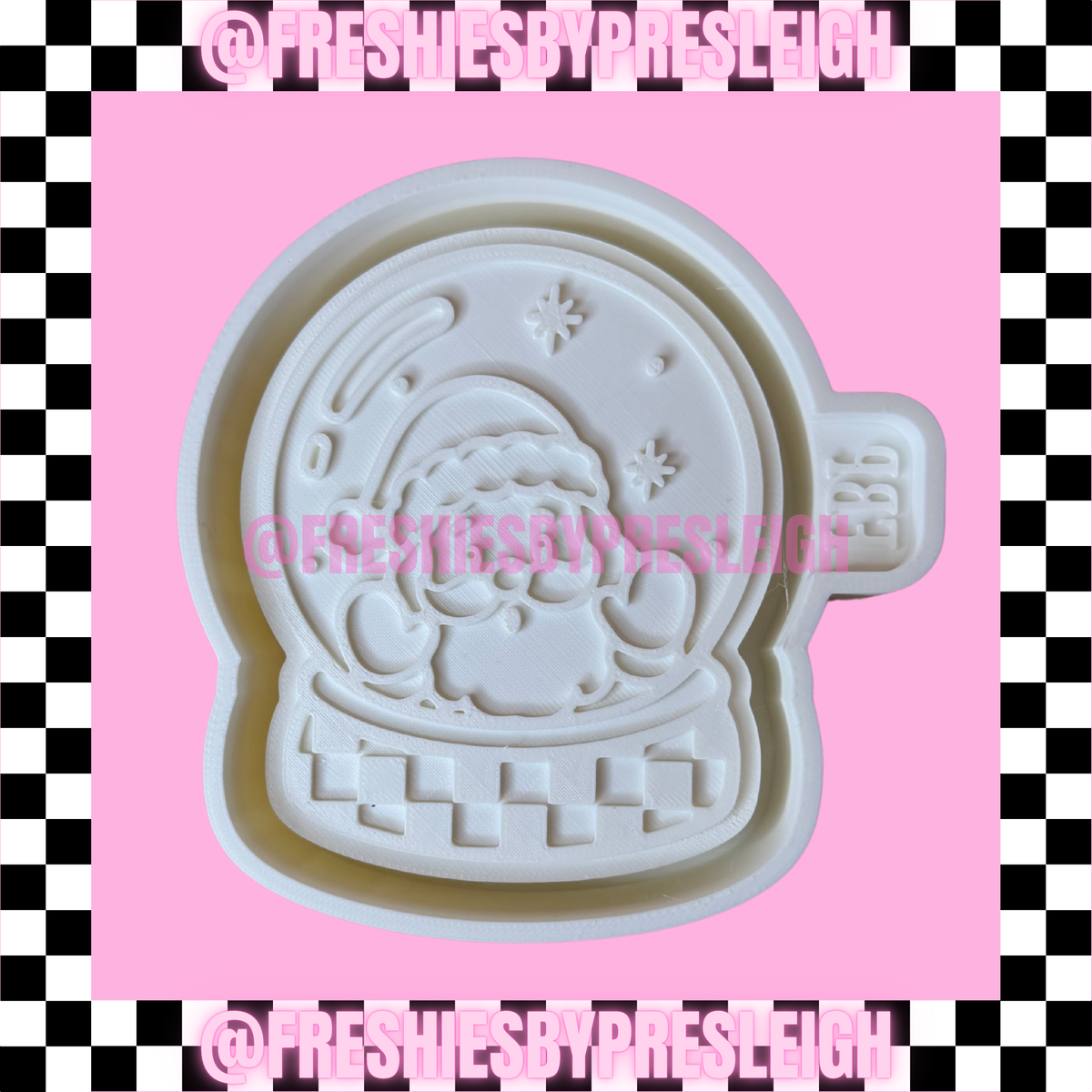 Santa Snow Globe Freshie Mold