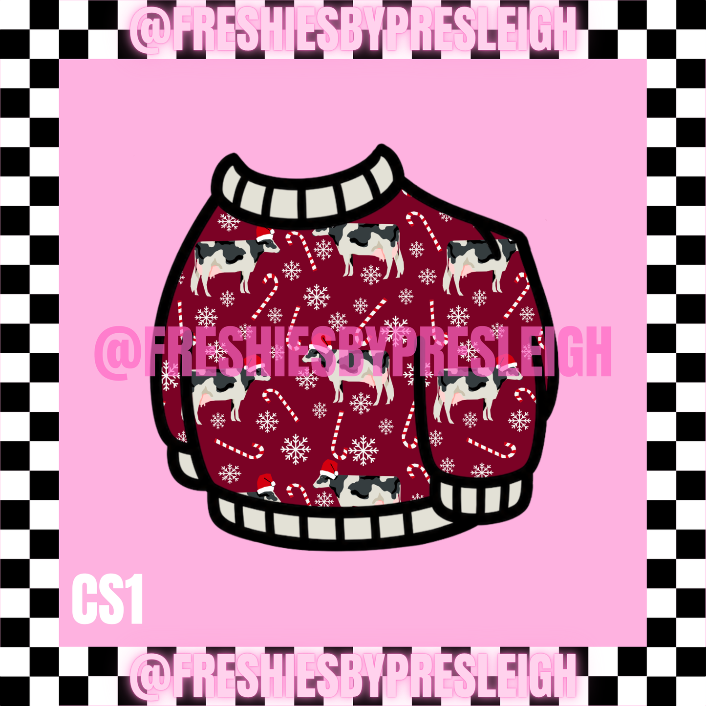Sweater Goose Christmas/Winter Freshie Cardstock