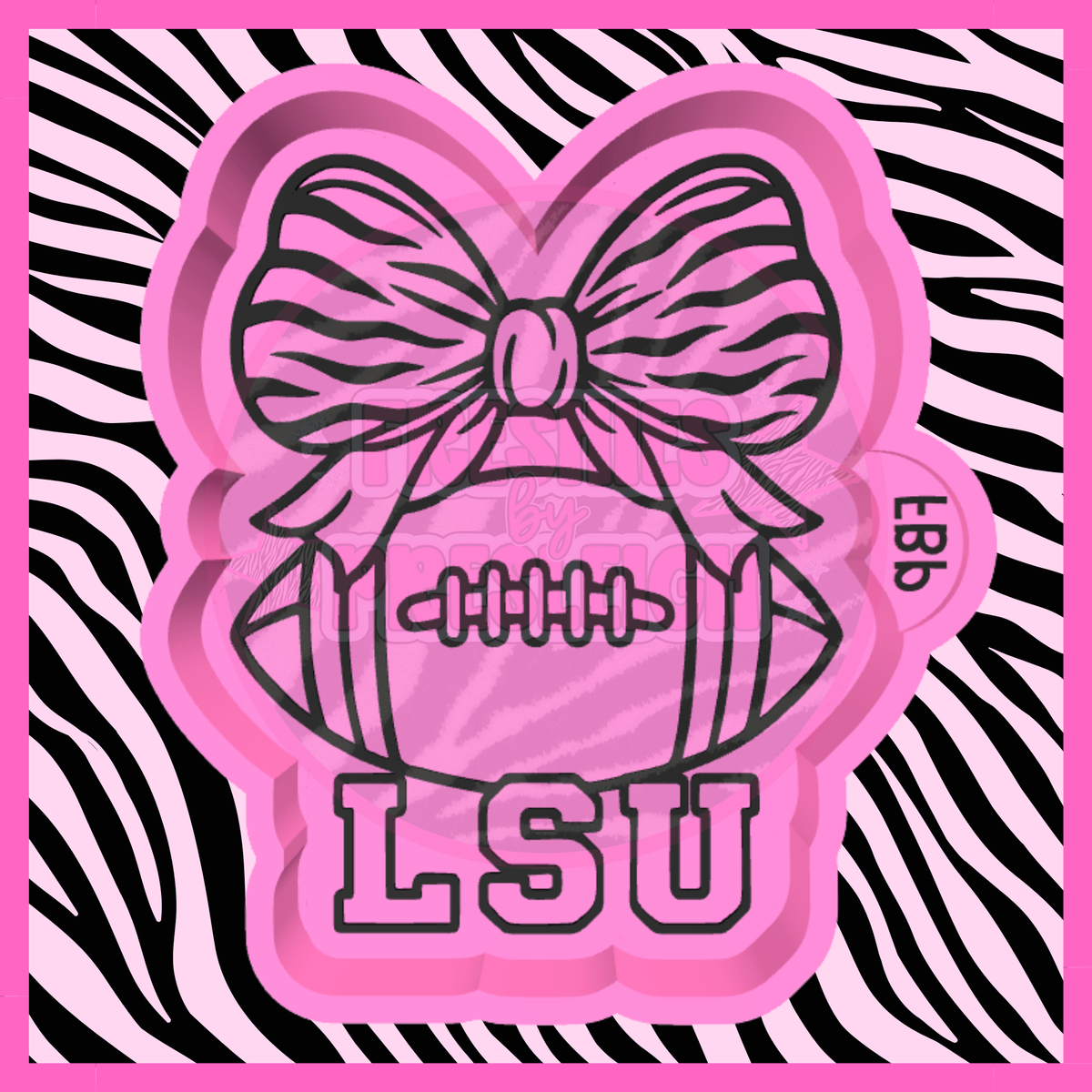 Football Bow Louisiana Freshie Mold