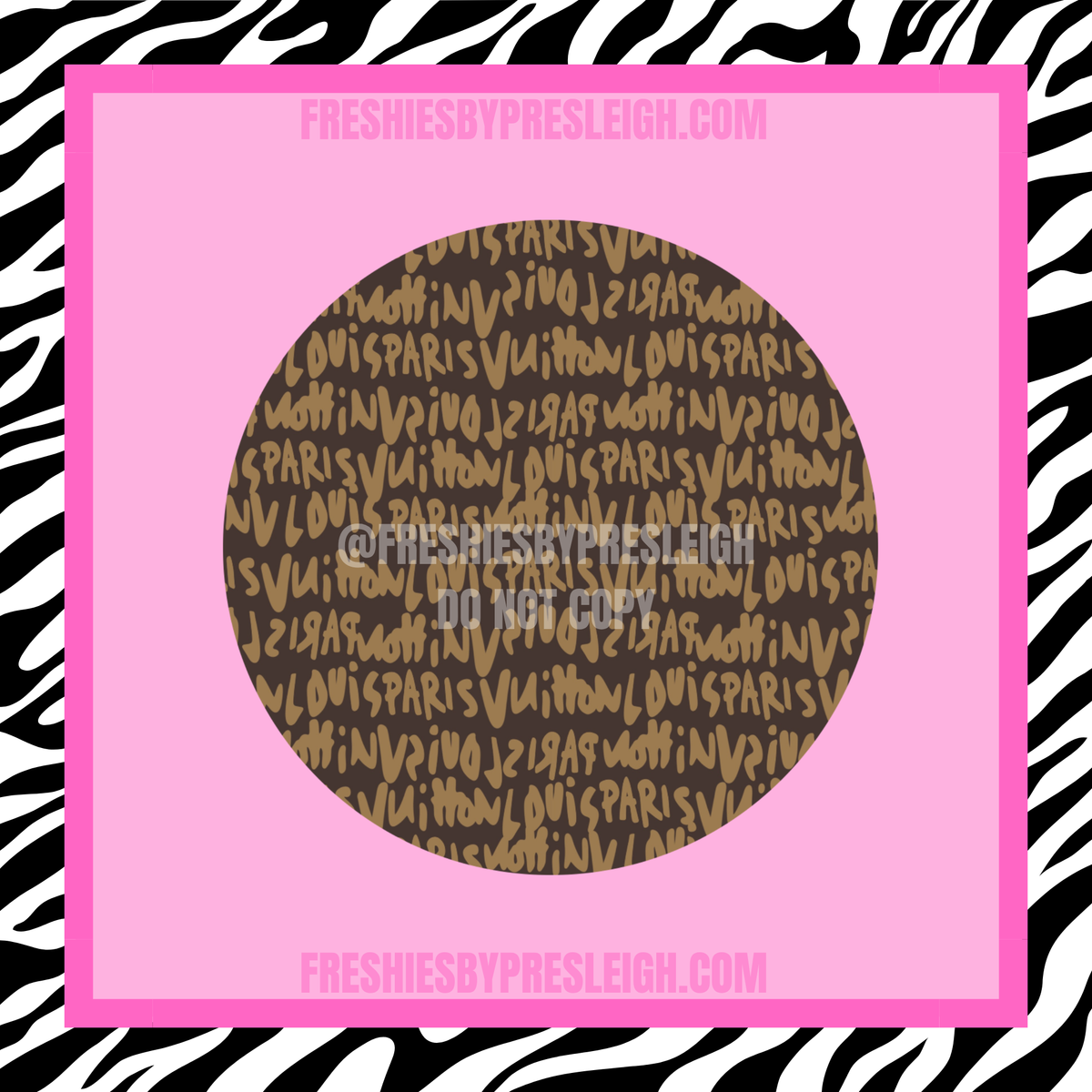 Brown Boujee Script Freshie Cardstock