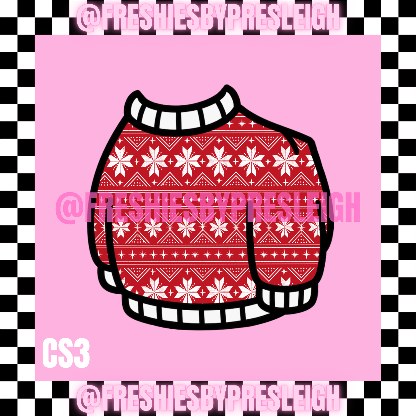 Sweater Goose Christmas/Winter Freshie Cardstock