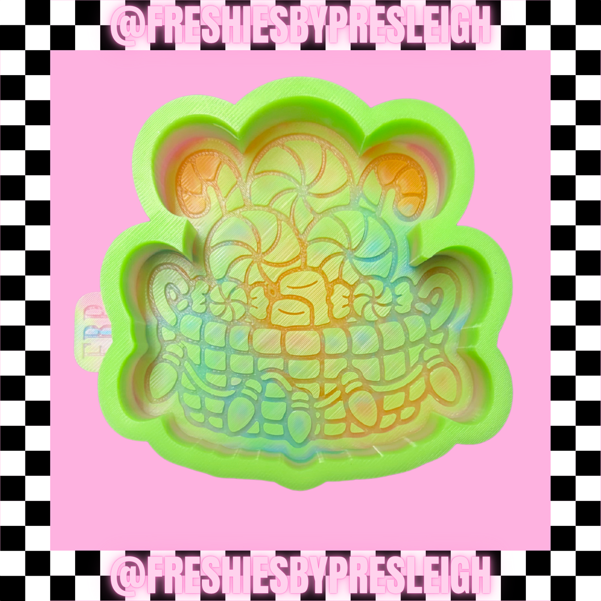 Peppermint Basket Freshie Mold