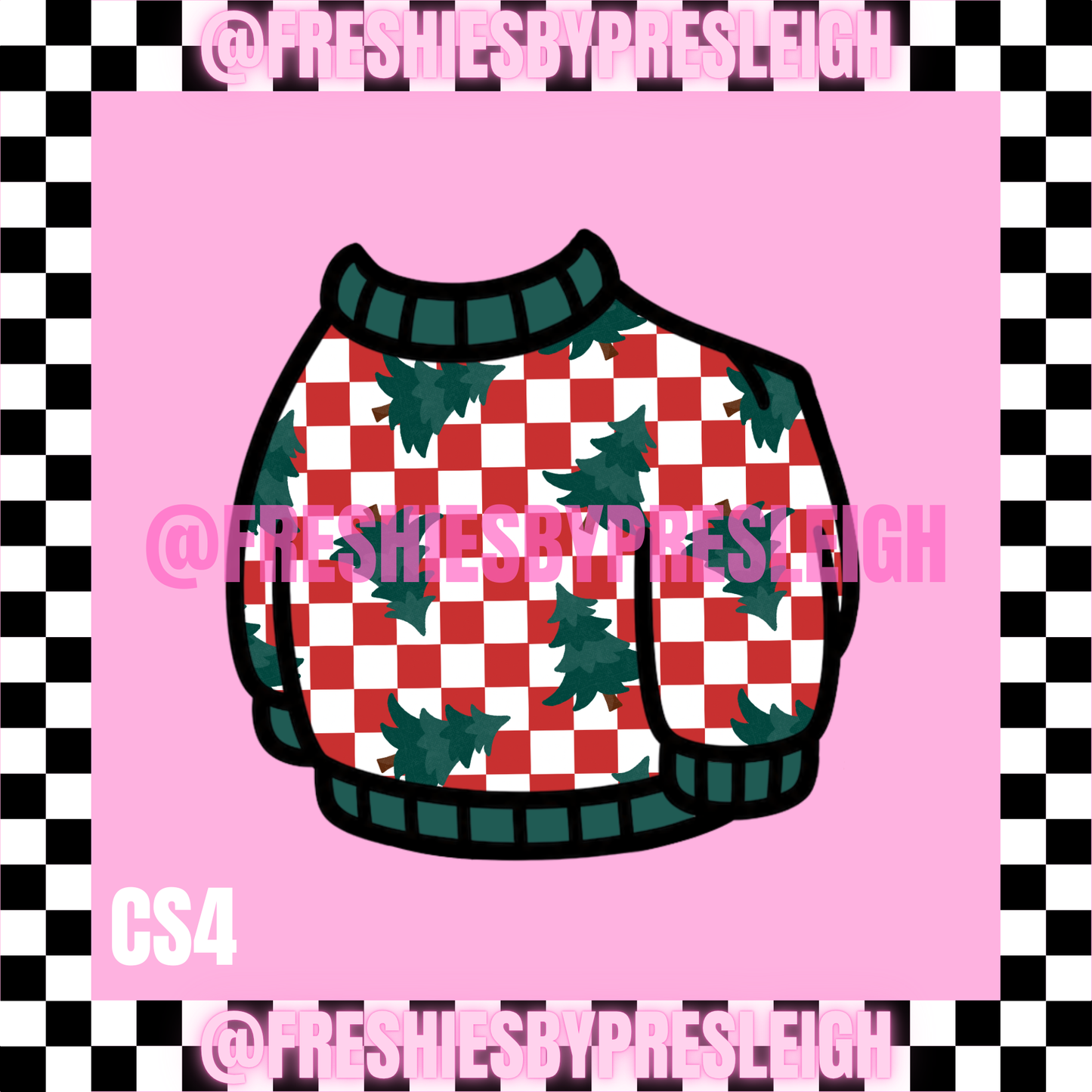 Sweater Goose Christmas/Winter Freshie Cardstock