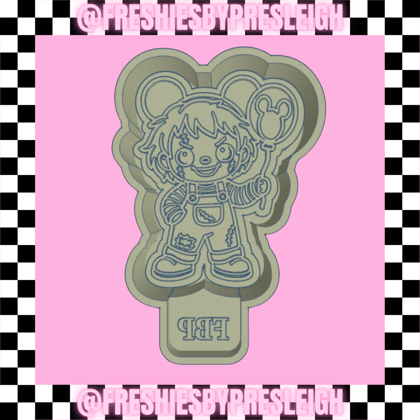 Cute Horror V3 Ears Freshie Mold