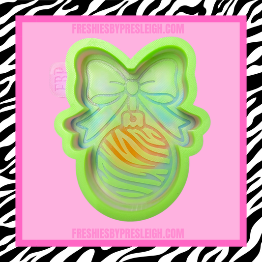 Zebra Bow Ornament Freshie Mold