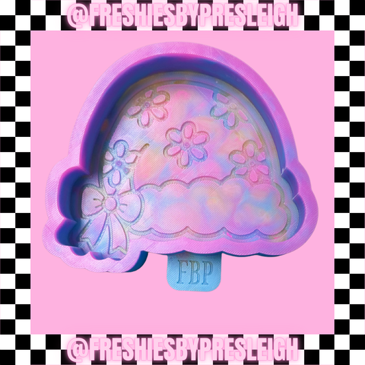 Floral Santa Hat Freshie Mold