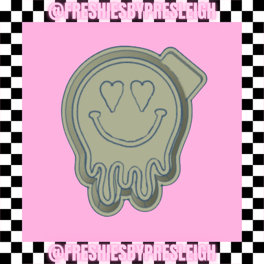 Heart Smiley Drip Freshie Mold