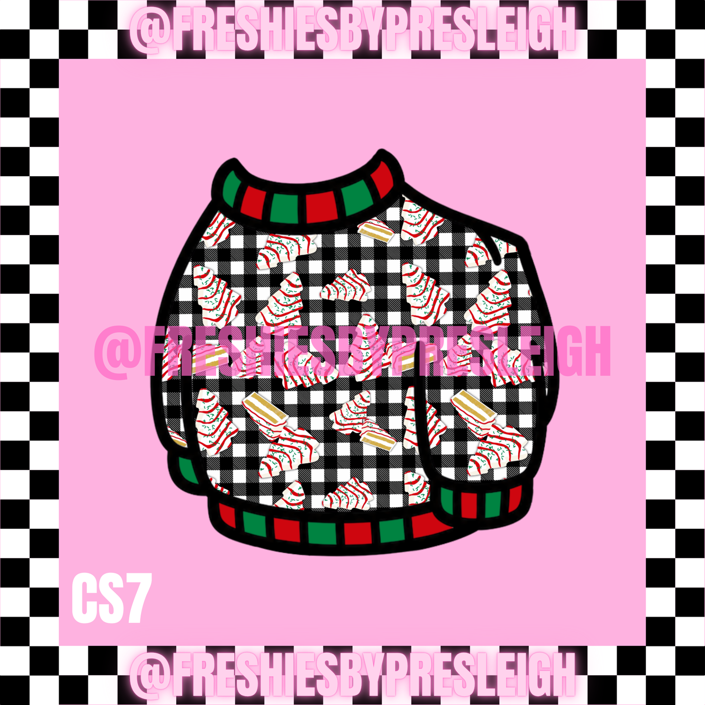 Sweater Goose Christmas/Winter Freshie Cardstock