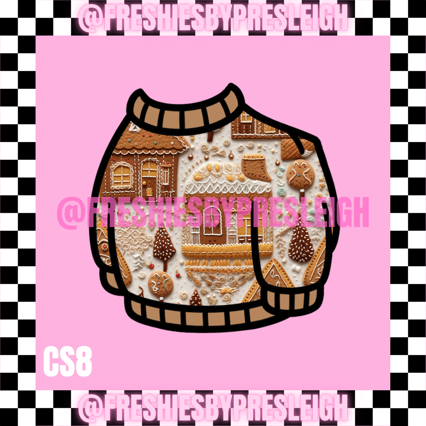 Sweater Goose Christmas/Winter Freshie Cardstock