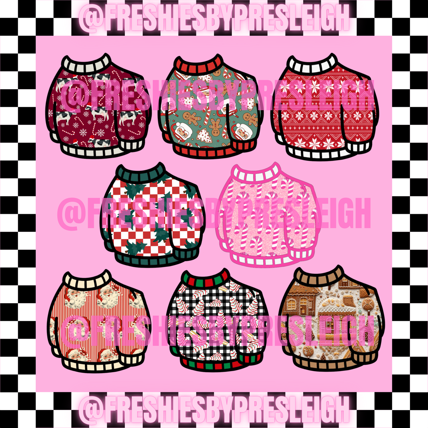 Sweater Goose Christmas/Winter Freshie Cardstock