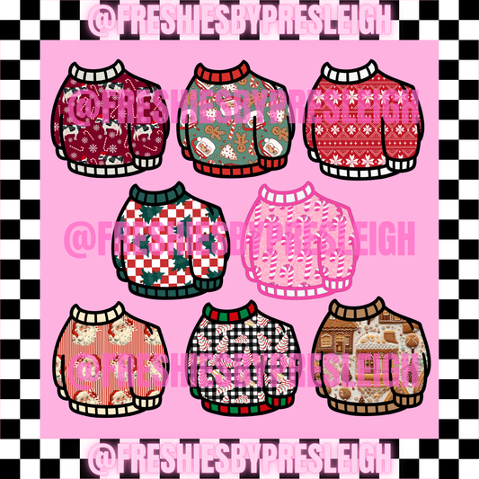 Sweater Goose Christmas/Winter Freshie Cardstock