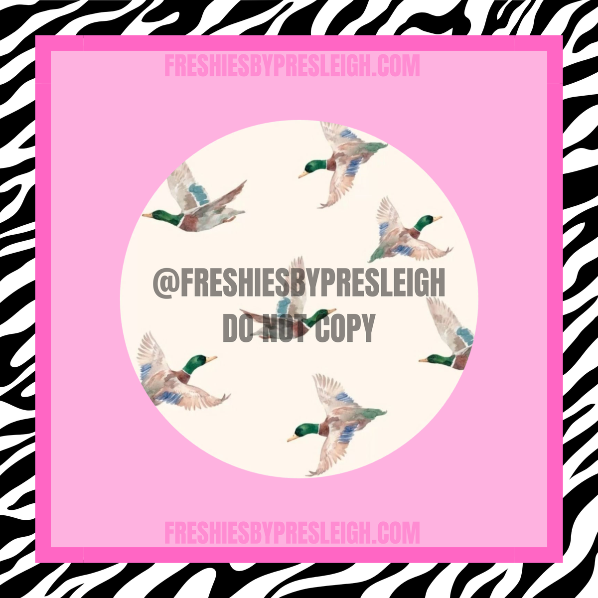 Cream Flying Ducks Freshie Cardstock