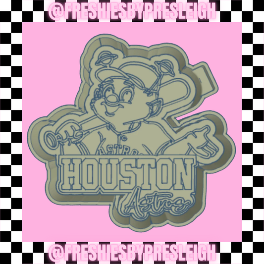 Houston O Baseball Freshie Mold