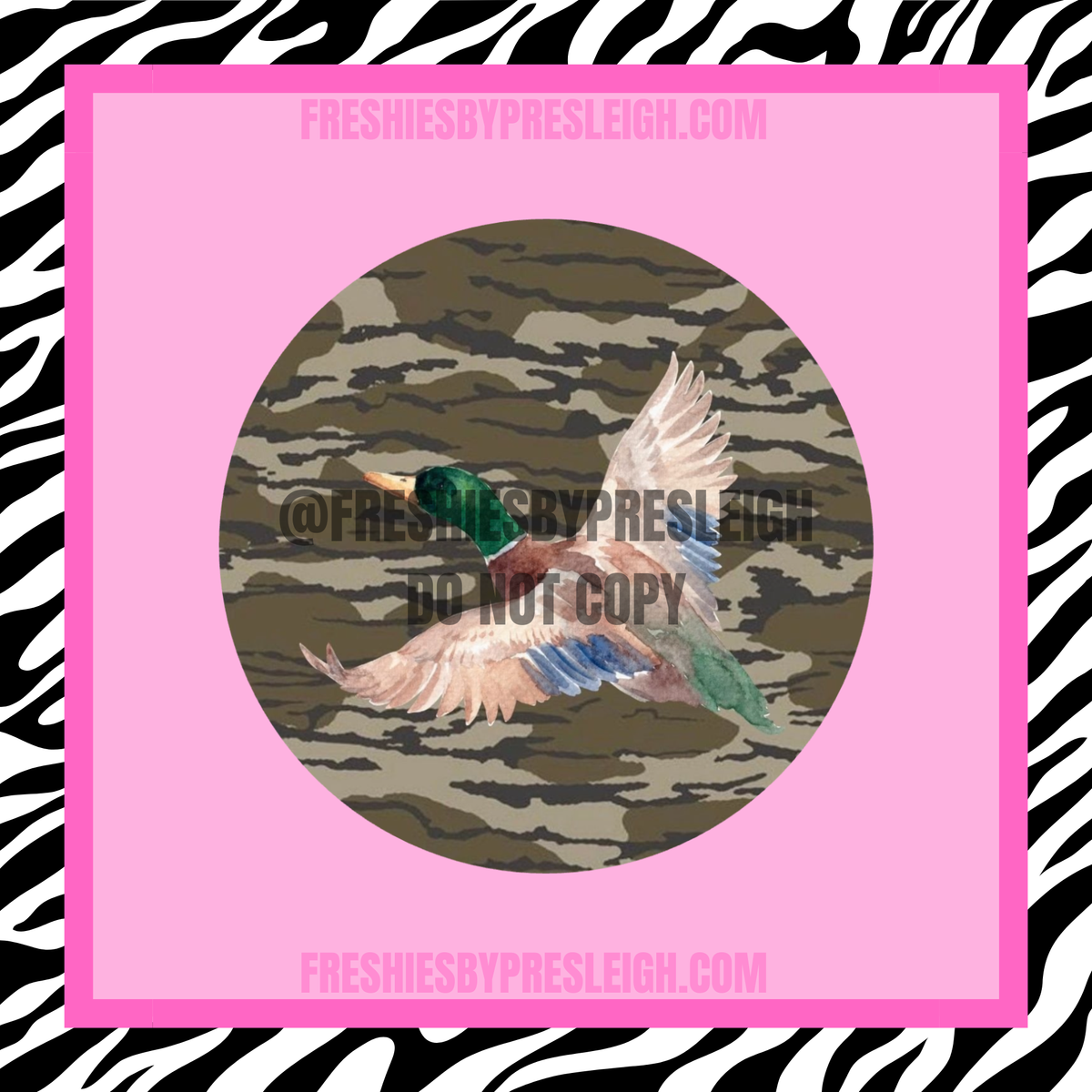 Camo Watercolor Duck Freshie Cardstock