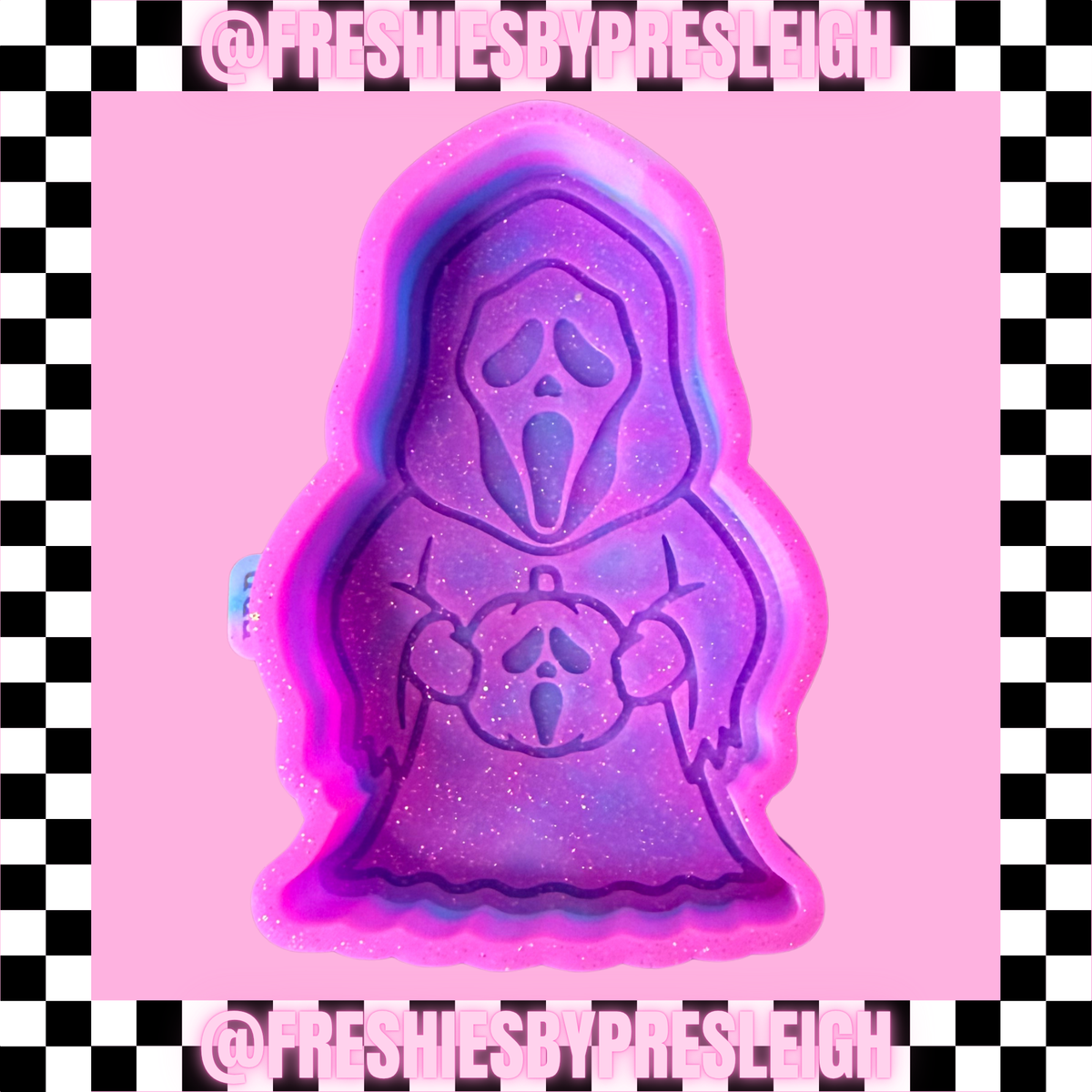 Ghost Face w/ Pumpkin Freshie Mold