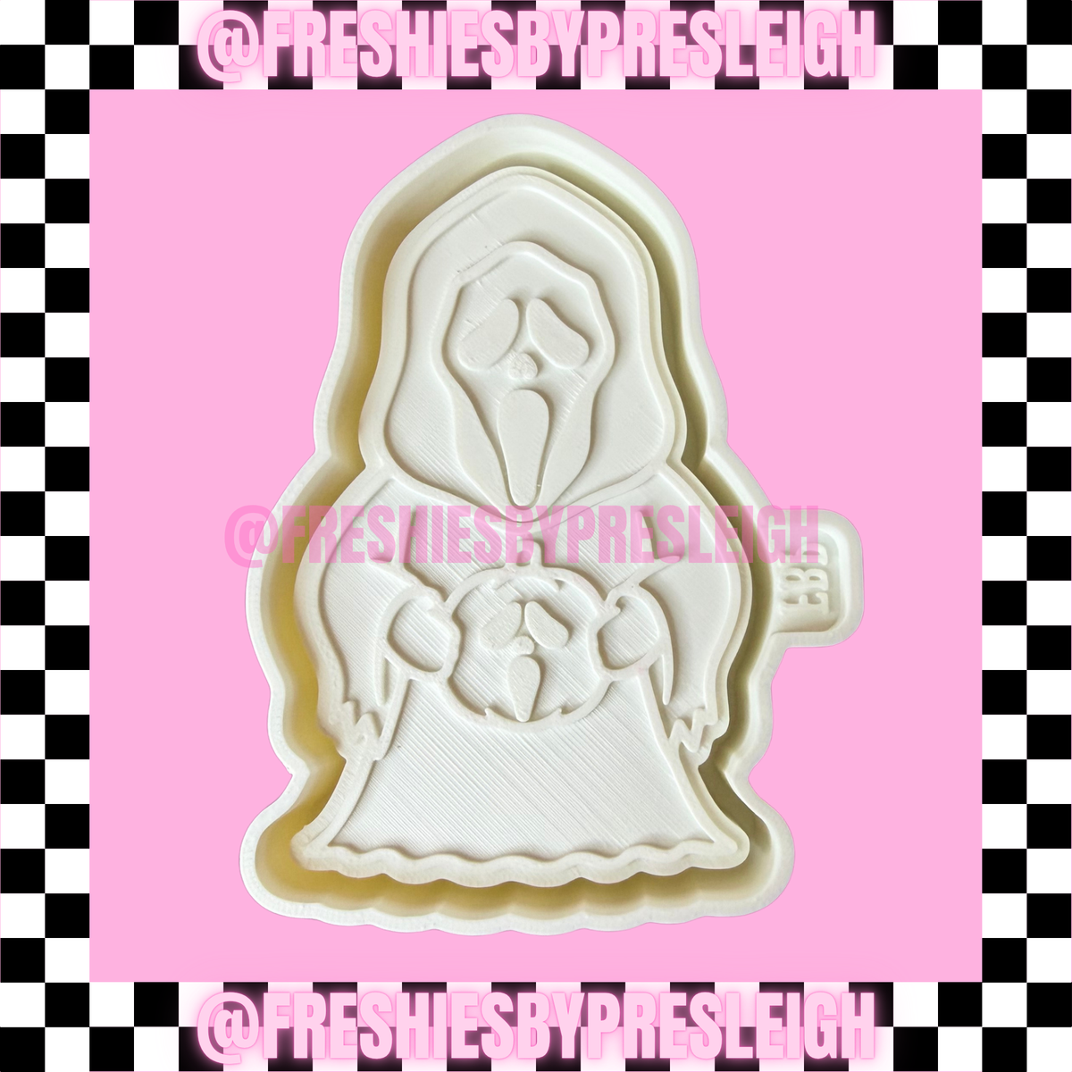 Ghost Face w/ Pumpkin Freshie Mold