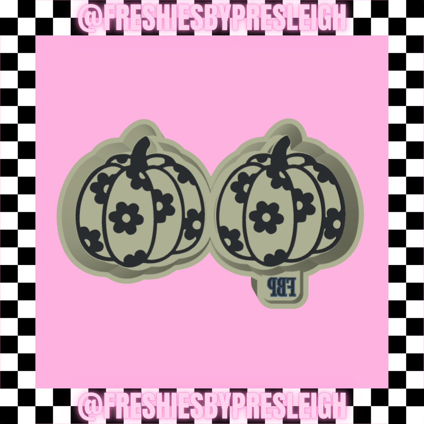 Floral Pumpkin Vents Freshie Mold