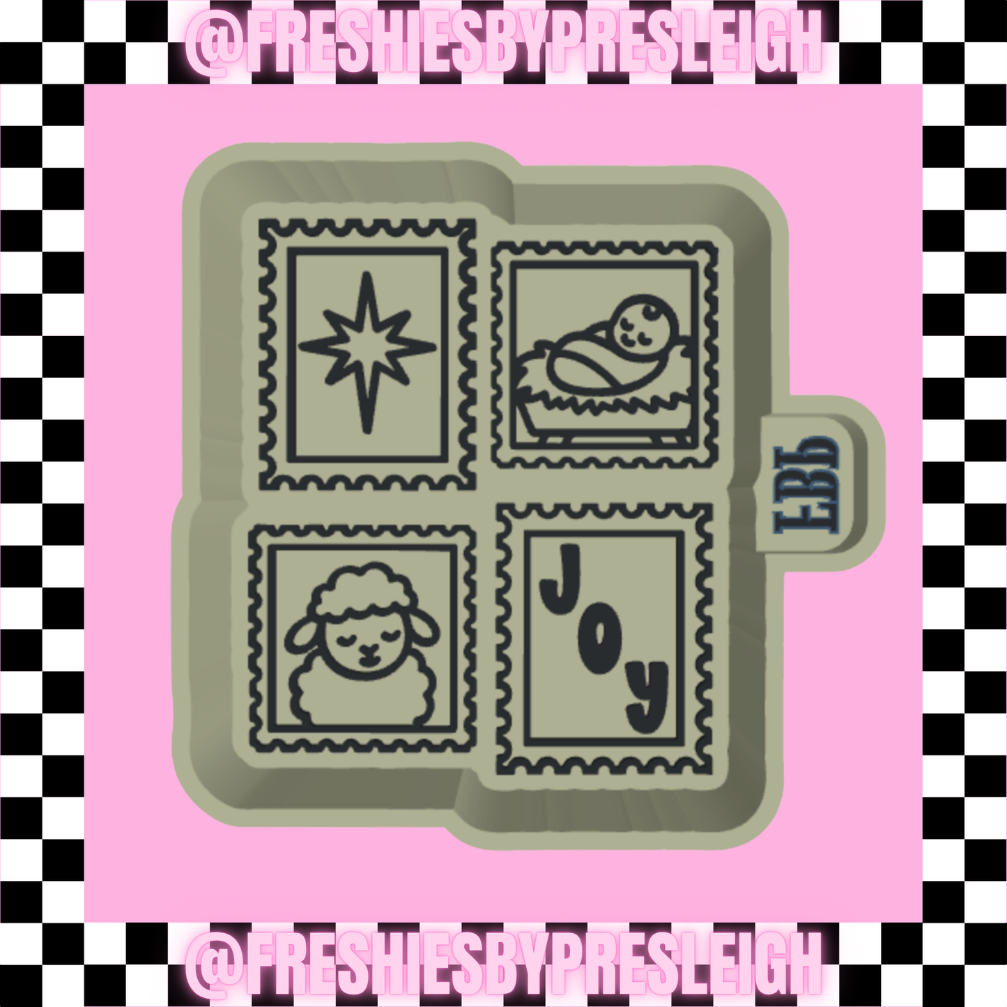 Nativity Stamps Freshie Mold